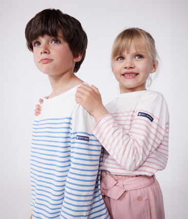 Teeshirt marinière enfant en coton manches longues