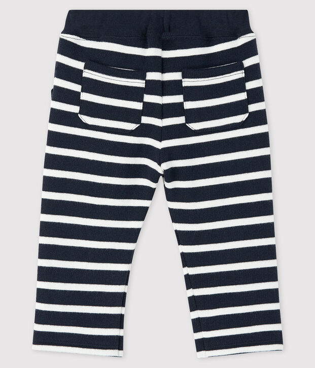 Pantalon marini&egrave;re b&eacute;b&eacute; gar&ccedil;on bleu/blanc