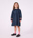Robe enfant en denim manches longue unie