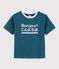 Tee shirt sérigraphié enfant garçon bleu SHADOW
