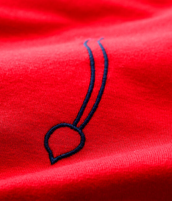Combinaison longue en coton bébé fille/bébé garçon rouge TERKUIT