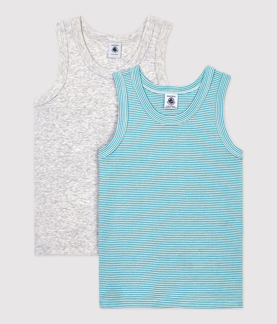Lot de 2 débardeurs petit garçon en coton biologique variante 1