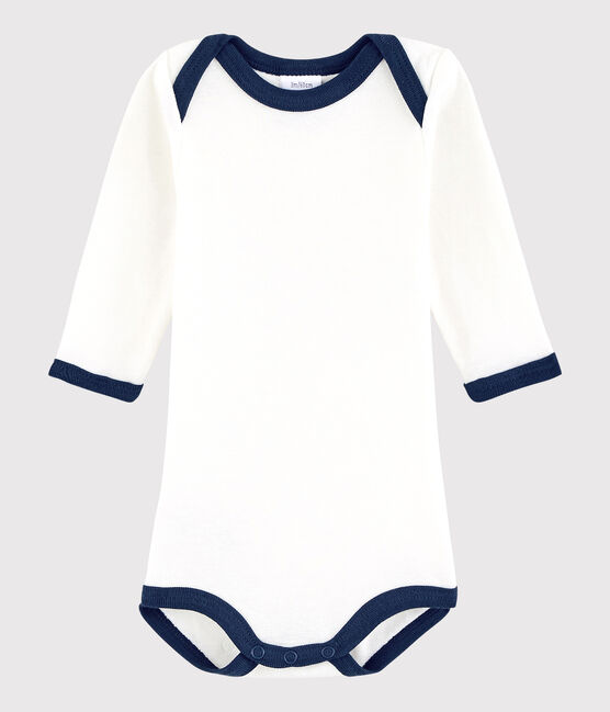 Body manches longues bébé fille-garçon blanc MARSHMALLOW