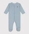 Pyjama imprimé en coton bébé bleu ROVER/blanc MARSHMALLOW