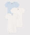 Lot de 3 bodies manches courtes en coton imprimé bébé variante 1