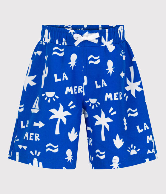 Short de bain enfant imprimé bleu PORCELANA/ MARSHMALLOW
