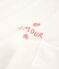 Pyjama fille en velours rose CHARME/blanc MARSHMALLOW