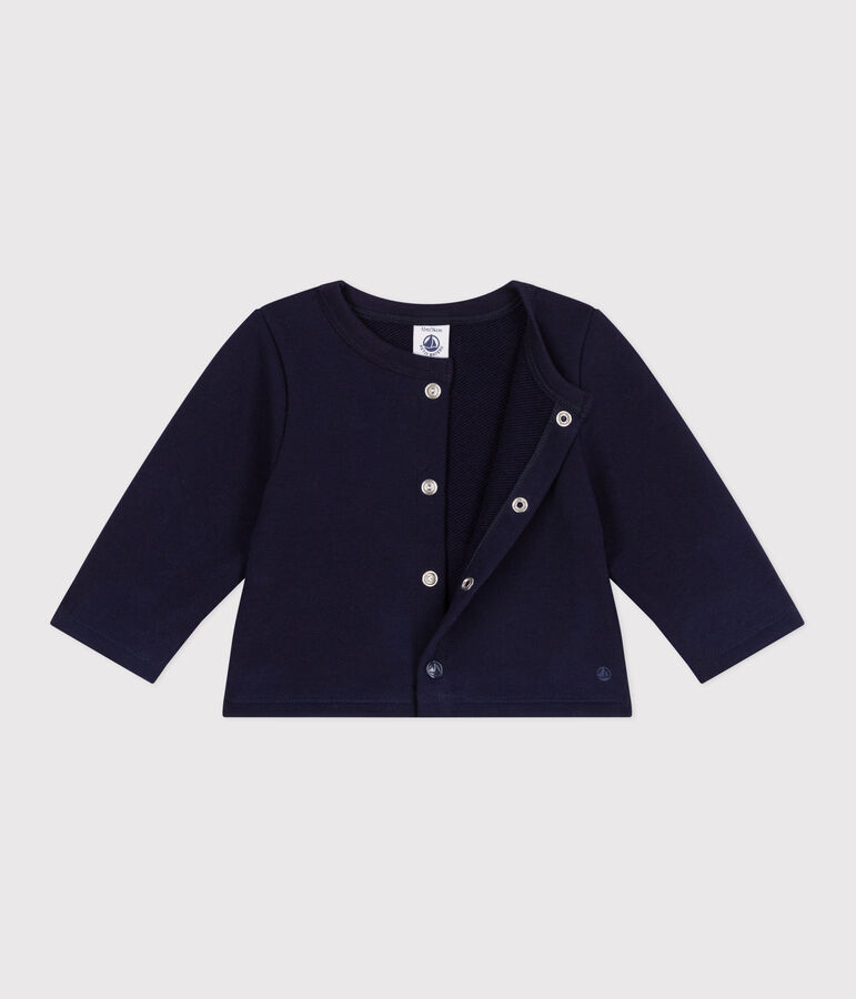 Cardigan b&eacute;b&eacute; en coton uni bleu SOIR