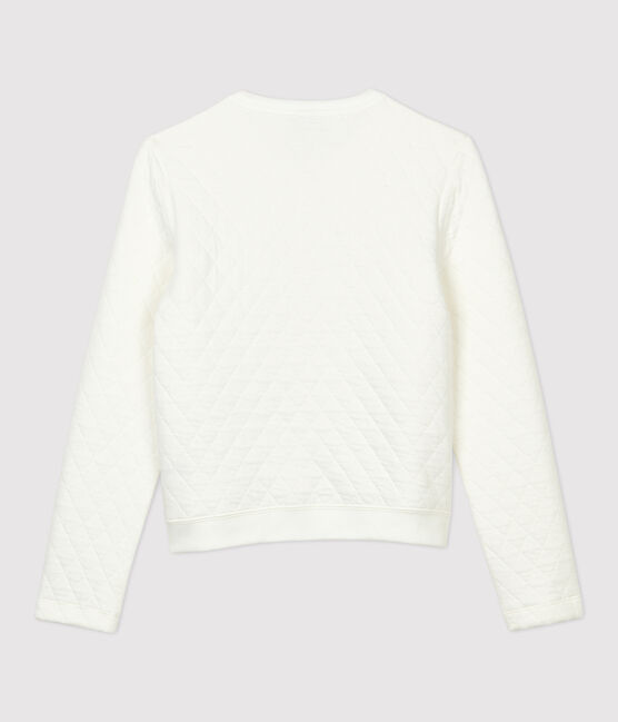 Cardigan en tubique matelassé Femme blanc MARSHMALLOW