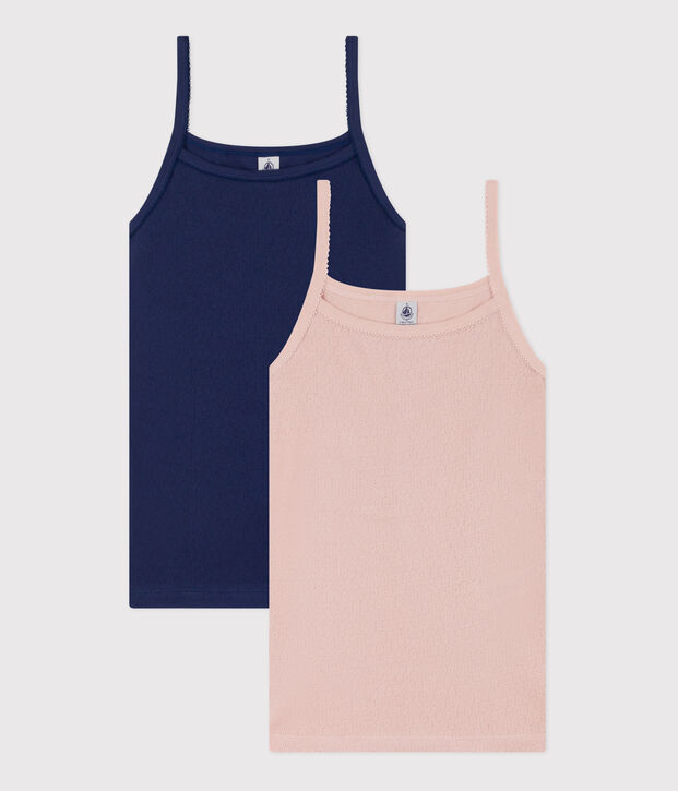 Chemises &agrave; bretelles en coton ajour&eacute; Femme multicouleur