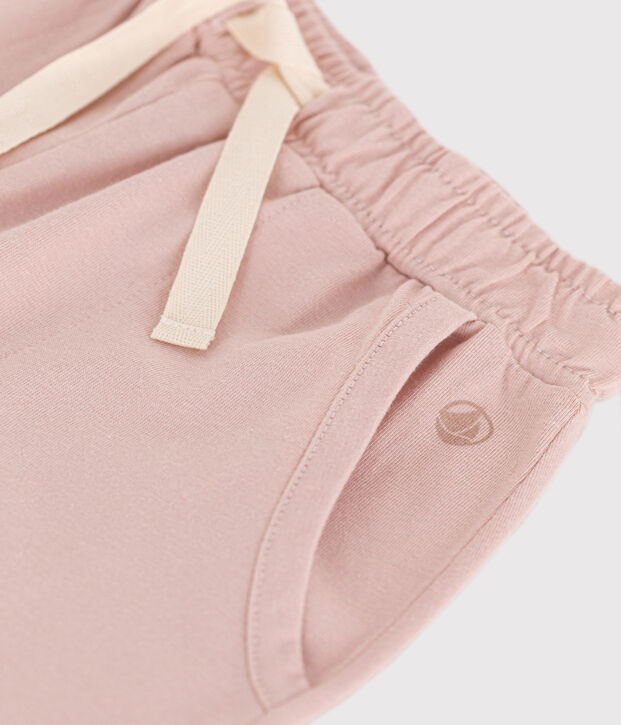 Short en coton enfant fille rose