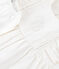 Robe bébé en coton sans manche unie et brodée avec son bloomer blanc ECUME