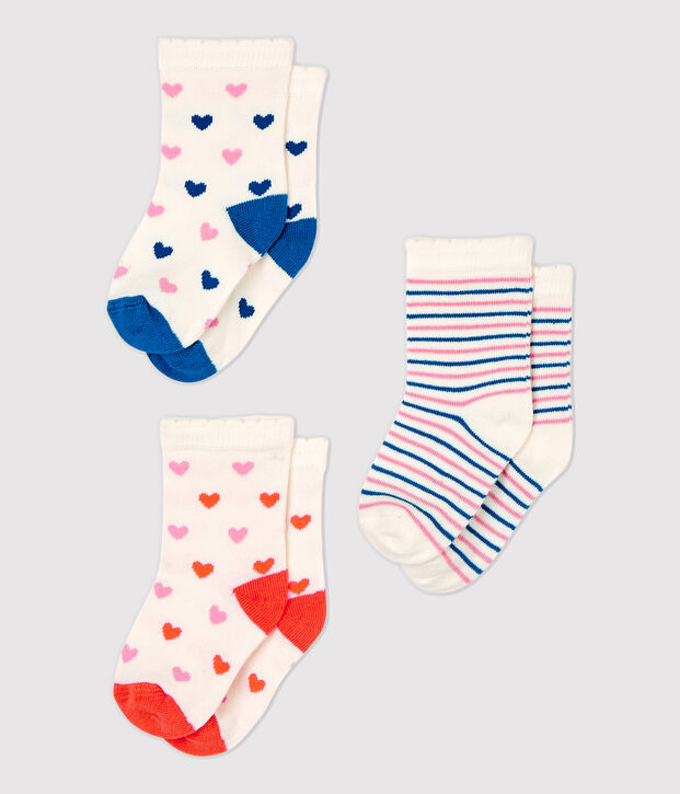 Lot de 3 paires de chaussettes b&eacute;b&eacute; multicouleur