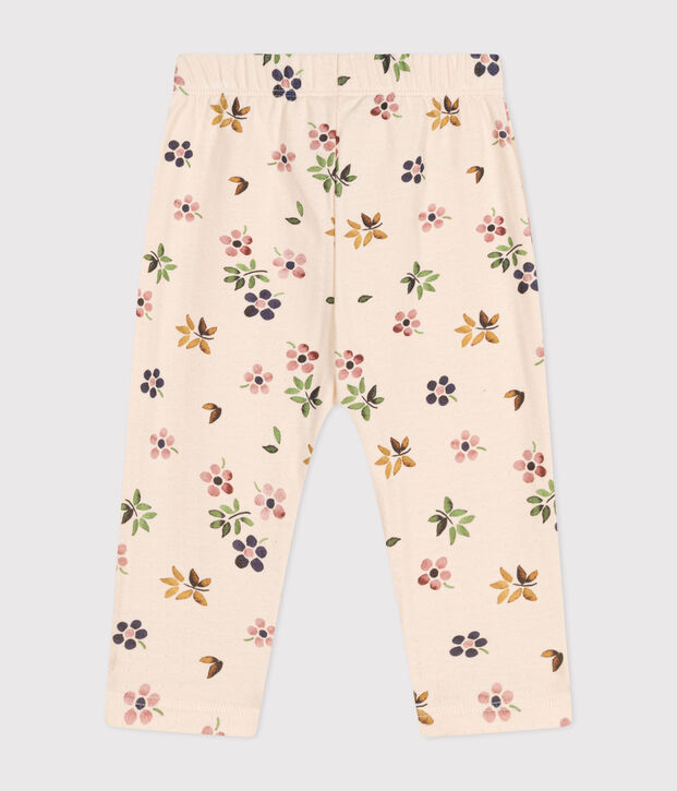 Pantalon en tubique b&eacute;b&eacute; &eacute;cru/multicouleur
