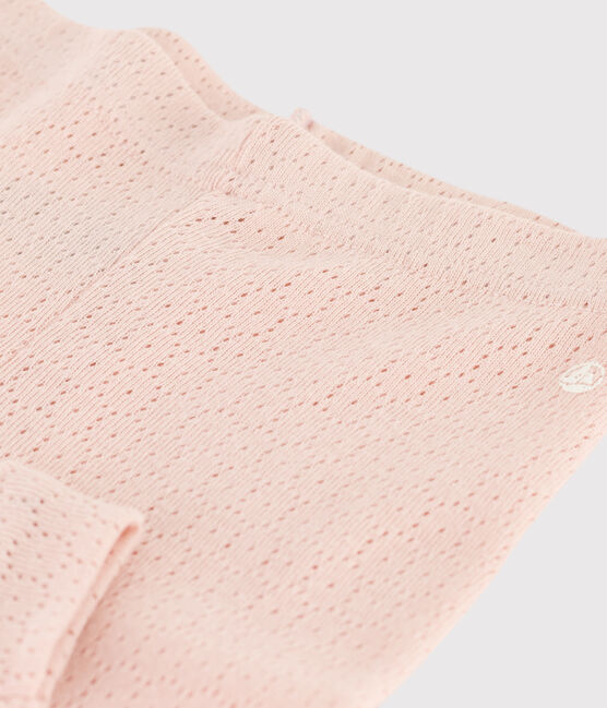 Legging bébé en coton ajouré rose SALINE
