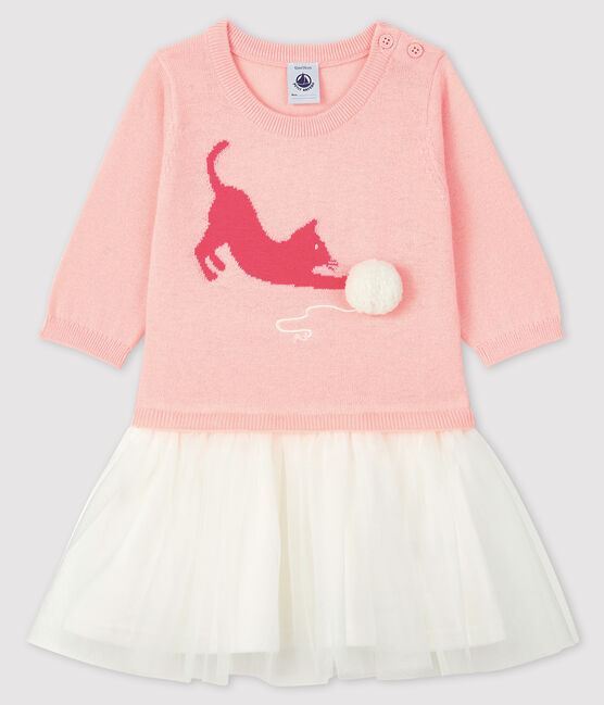 Robe manches longues bébé fille rose MINOIS