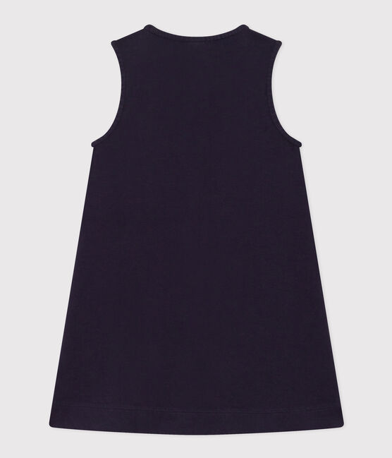 Robe sans manches en coton enfant fille bleu SMOKING