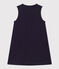 Robe sans manches en coton enfant fille bleu SMOKING