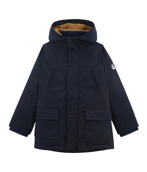 Parka enfant gar&ccedil;on bleu marine