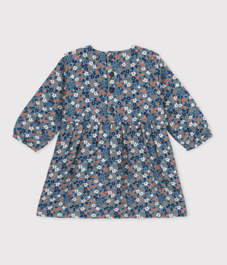 Robe manches longues b&eacute;b&eacute; en gaze de coton imprim&eacute;e ROVER/ MULTICO