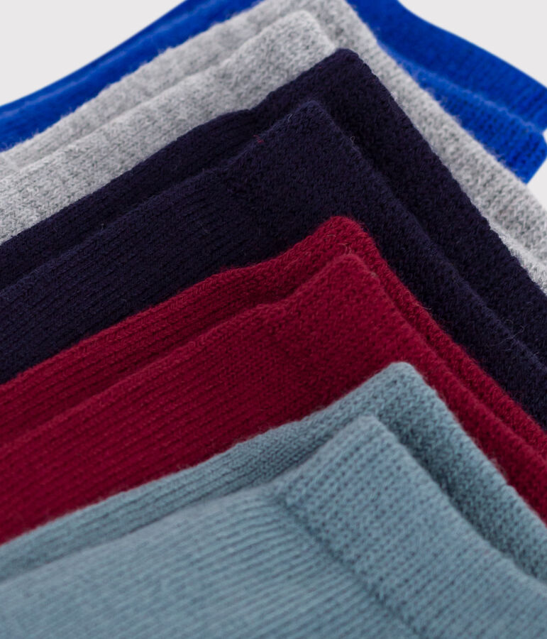5 paires de chaussettes b&eacute;b&eacute; unies en coton multicouleur