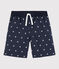 Short de bain recyclé enfant garçon bleu SMOKING/blanc MARSHMALLOW