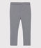 Pantalon en double jersey enfant fille bleu SMOKING/blanc MARSHMALLOW