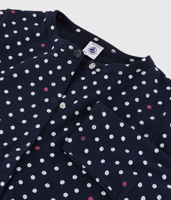 Cardigan enfant fille bleu SMOKING/blanc MULTICO