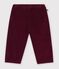 Pantalon b&eacute;b&eacute; en velours uni bordeaux