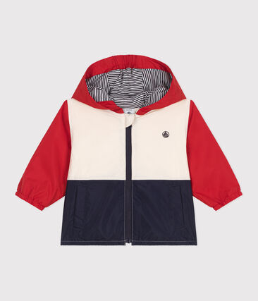 Coupe-vent bébé imprimé colorblock, doublure milleraies