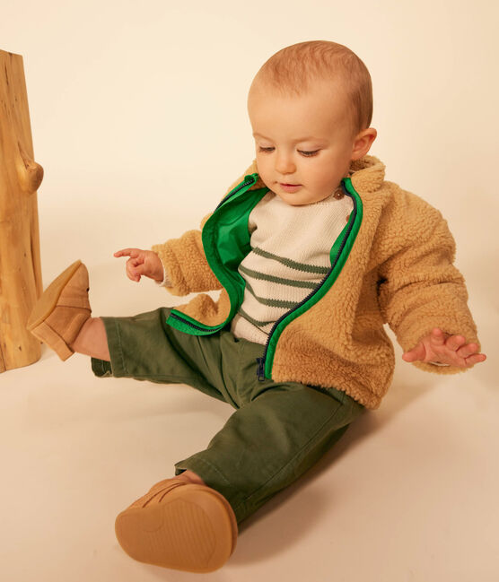 Veste en sherpa bébé beige FACILE