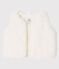 Gilet sans manches bébé fille en sherpa blanc MARSHMALLOW