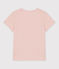 Tee-shirt LE DROIT col rond en coton bio Femme rose SALINE