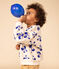 Sweatshirt imprimé en molleton enfant fille / garçon blanc AVALANCHE/ NEWBLEU