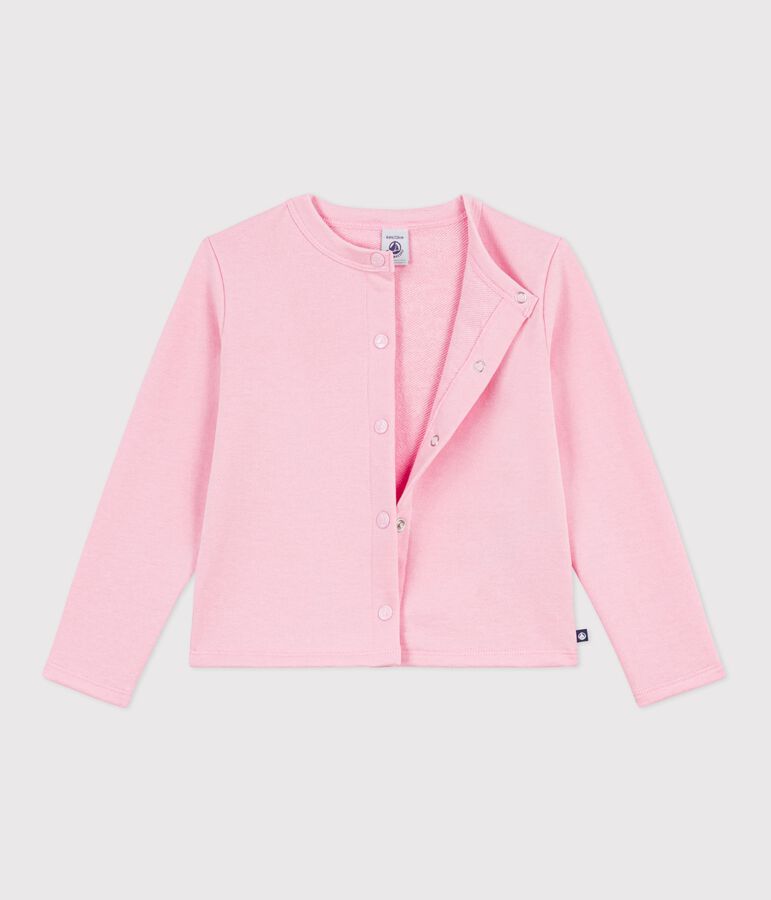 Cardigan enfant en coton uni rose MARQUISE