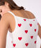 Nuisette en coton Femme blanc MARSHMALLOW/rouge TERKUIT
