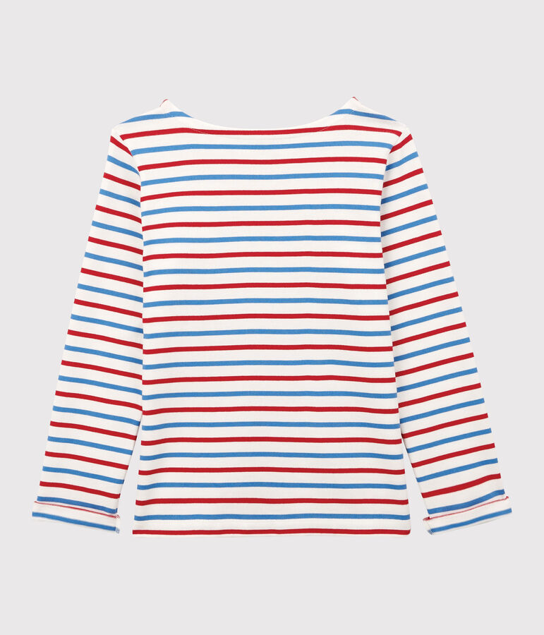Marini&egrave;re en coton Femme blanc MARSHMALLOW/rouge BRASIER/bleu PEPS