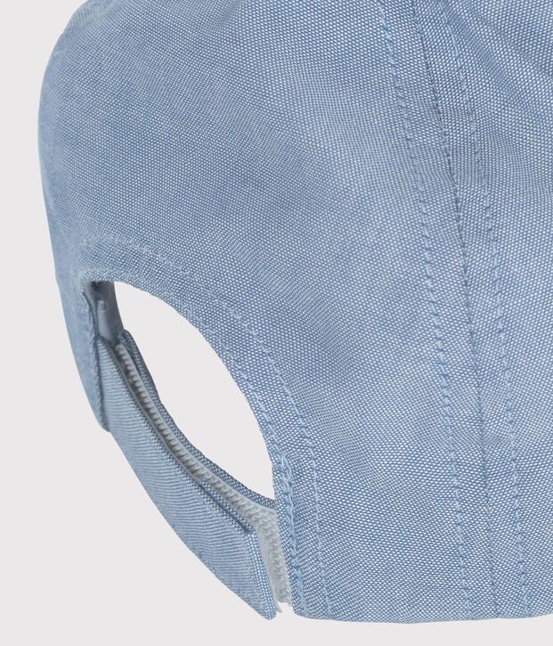 Casquette b&eacute;b&eacute; en denim clair petit bateau bleu