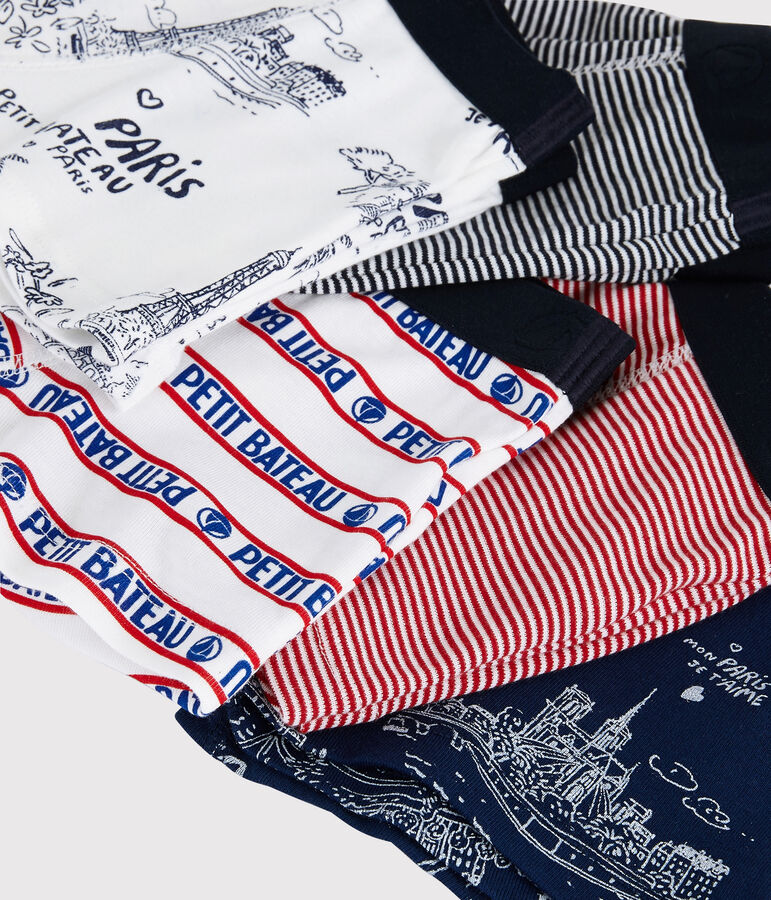 Lot de 5 toile de Jouy Paris petit gar&ccedil;on multicouleur