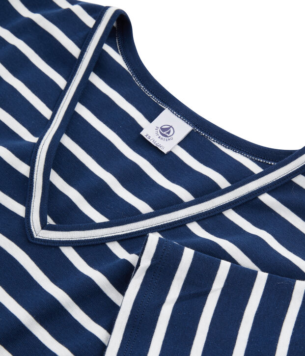 Tee shirt iconique femme bleu/blanc