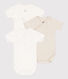 Lot de 3 bodies bébé en coton biologique