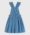 Robe salopette enfant en coton bleu DENIM CLAIR