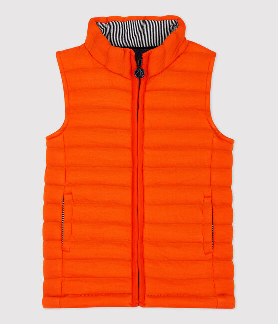 Blouson en tubique matelassé enfant fille / garçon orange CAROTTE