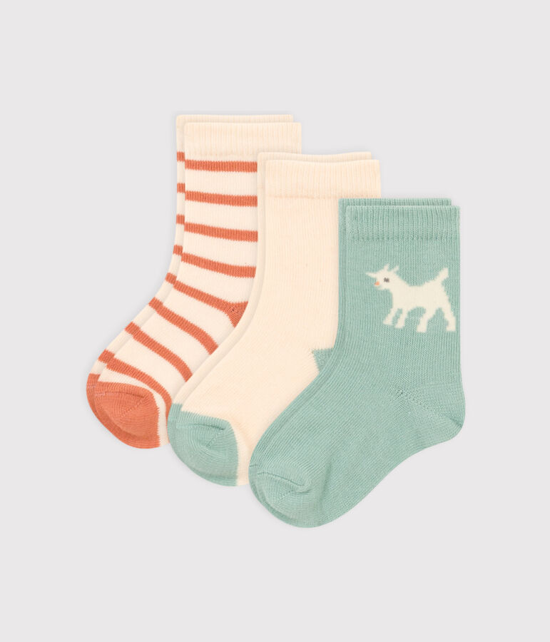 Lot de 3 paires de chaussettes b&eacute;b&eacute; multicouleur
