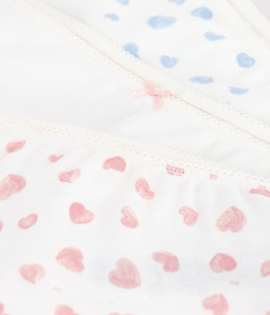 Lot de shorties enfant en coton imprimé cœurs variante 1