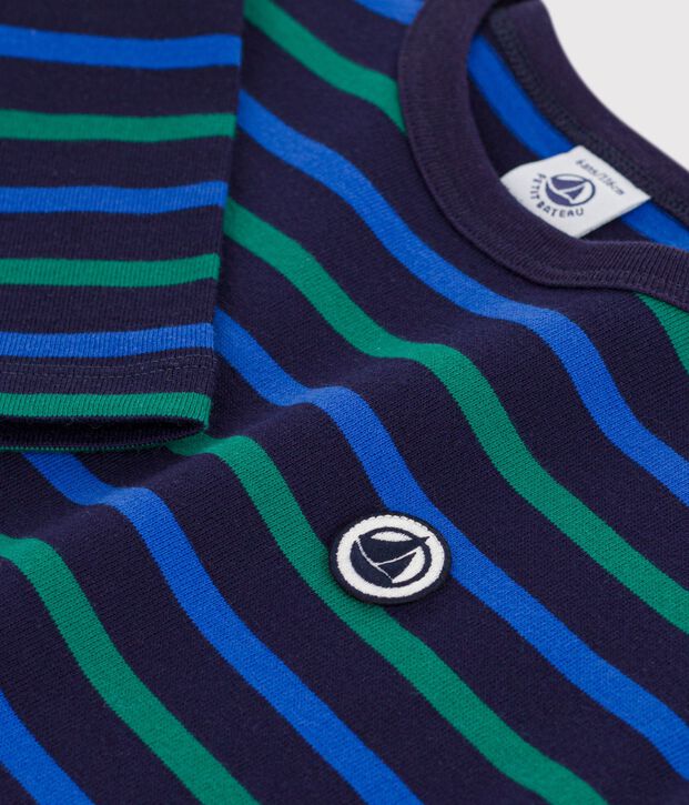 Marini&egrave;re enfant en coton bleu/bleu/vert