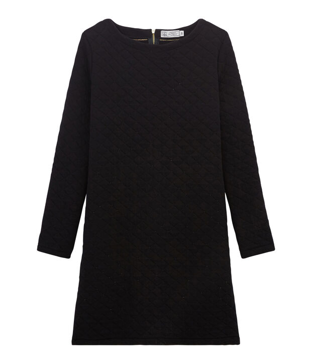 Robe droite tubique femme noir/jaune