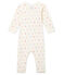 Body jambes longues bébé fille en côte blanc MARSHMALLOW/blanc MULTICO