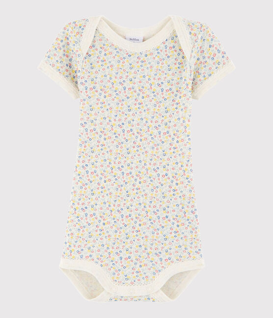 Body manches courtes bébé fille blanc MARSHMALLOW/blanc MULTICO