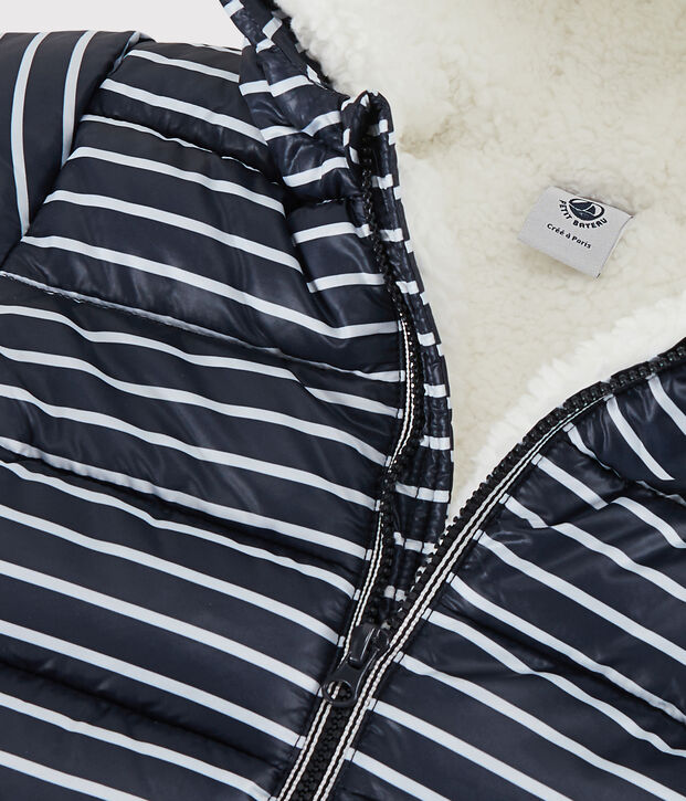 Doudoune matelass&eacute;e b&eacute;b&eacute; bleu/blanc